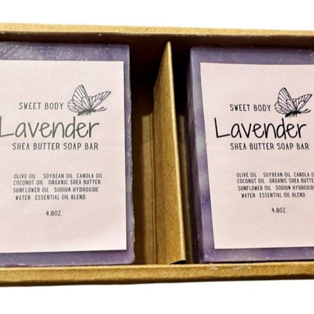 Lavender Shea Butter Moisturizing Soap Bar Sweet Body (2 …